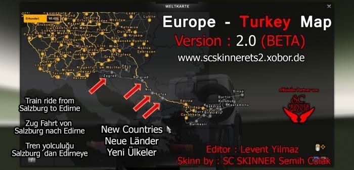 MAP OF TURKEY V2.0 AND V2.1 Mod Euro Truck Simulator 2 Mods