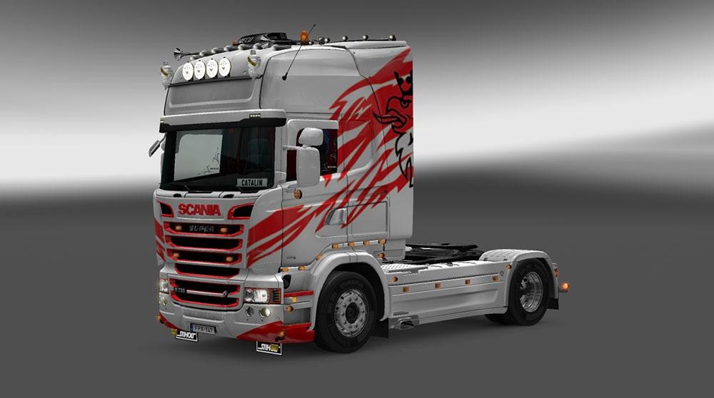 Scania Rjl Redn White Skin Mod Euro Truck Simulator 2 Mods