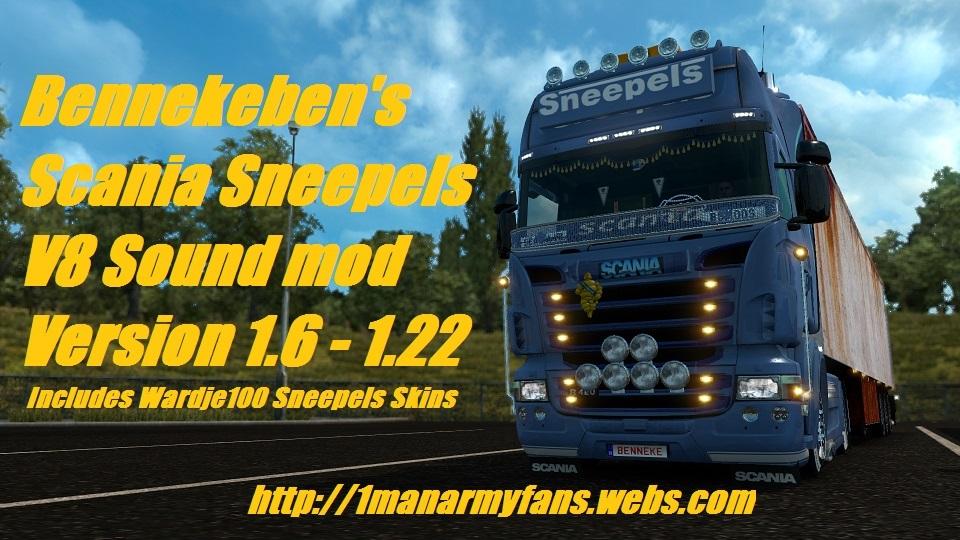 Bennekeben's Scania Sneepels V8 Soundmod Ets2 - Euro Truck Simulator 2 