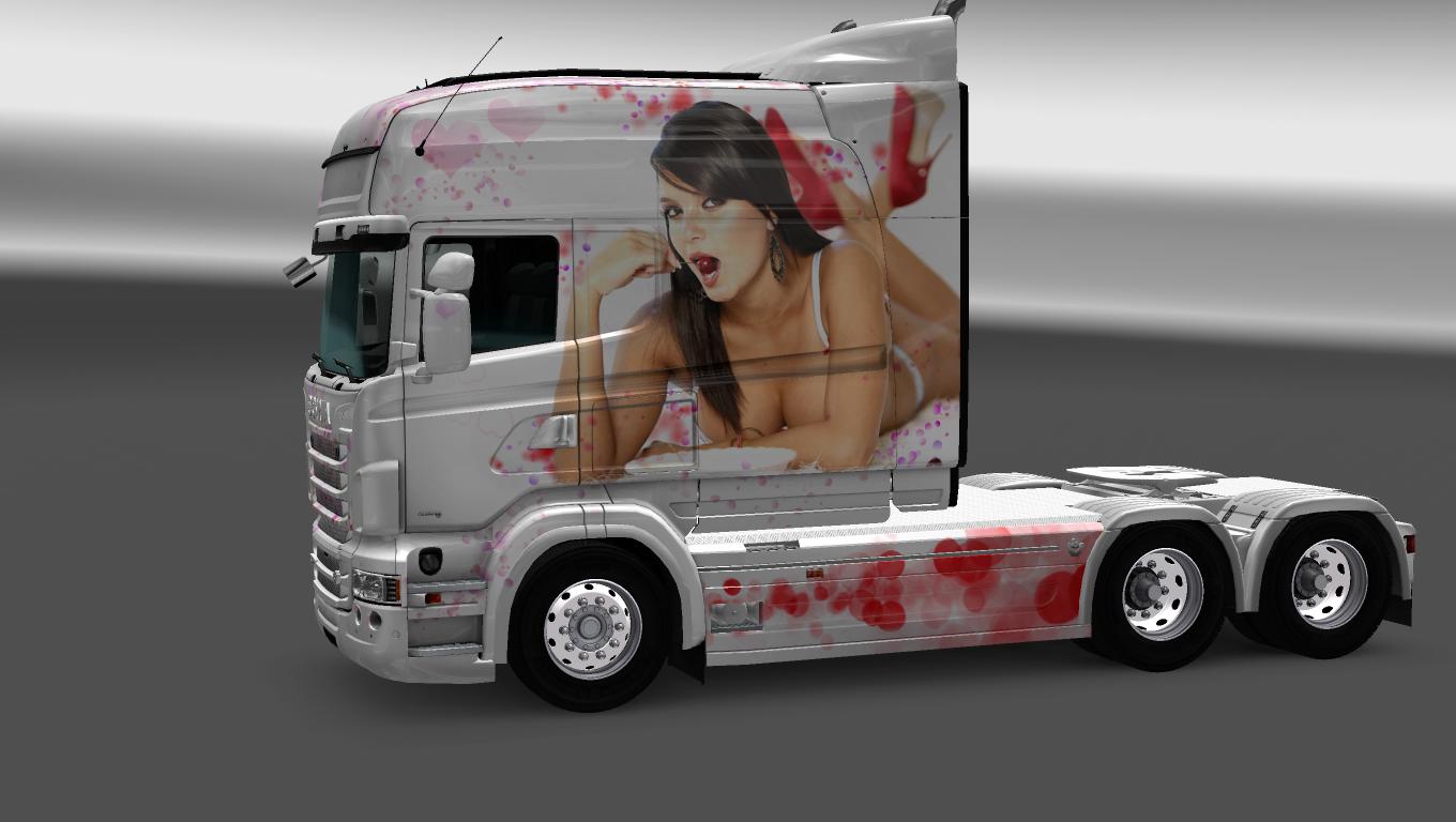 Scania Rs Rjl Longline Beautiful Girls Skin Mod Euro Truck Simulator Mods American Truck