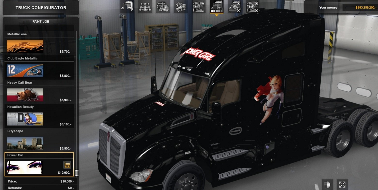 Kenworth T Power Girl Skin American Truck Simulator Mod Ats Mod My Xxx Hot Girl