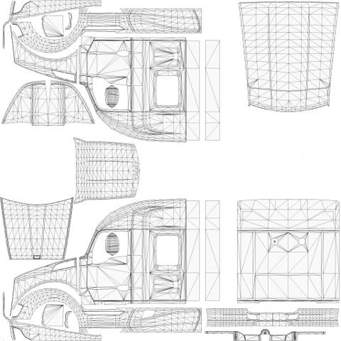 Kenworth T680 Templates for Mod - Euro Truck Simulator 2 Mods