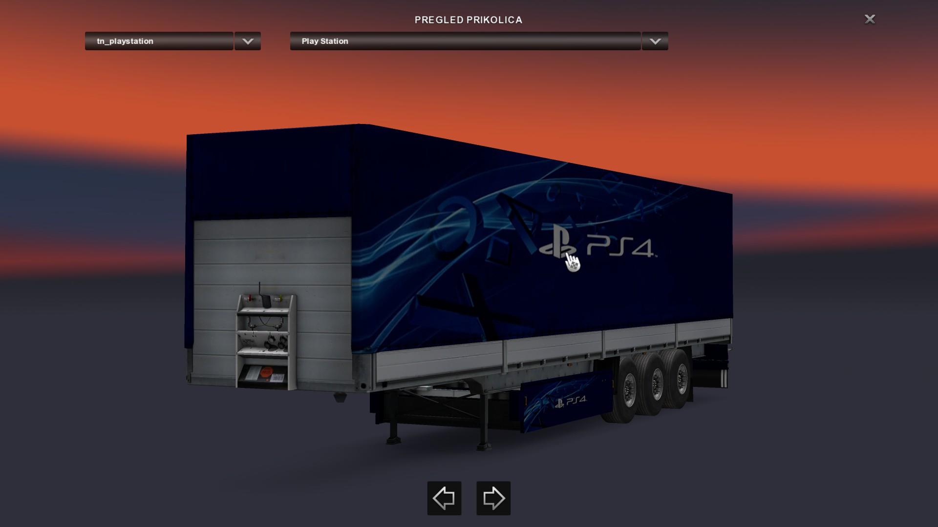 SONY PLAYSTATION PS4 TRAILER V1 Mod Euro Truck Simulator 2 Mods