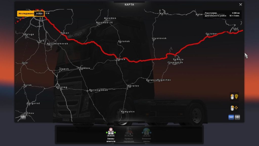 euro truck simulator 3 map