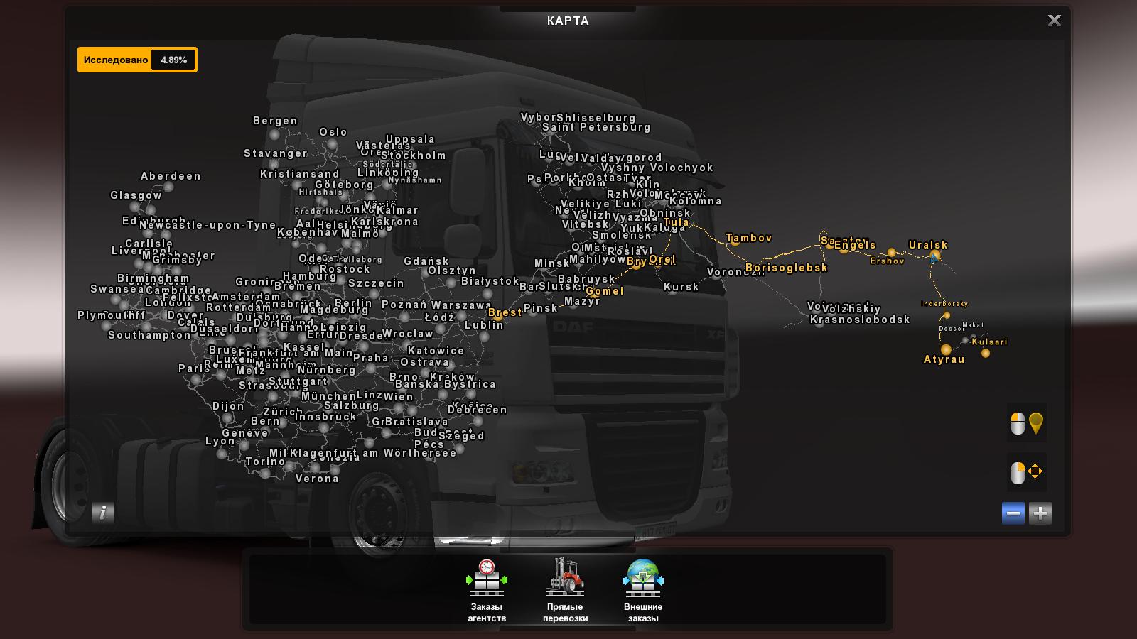 Карта казахстана euro truck simulator 2