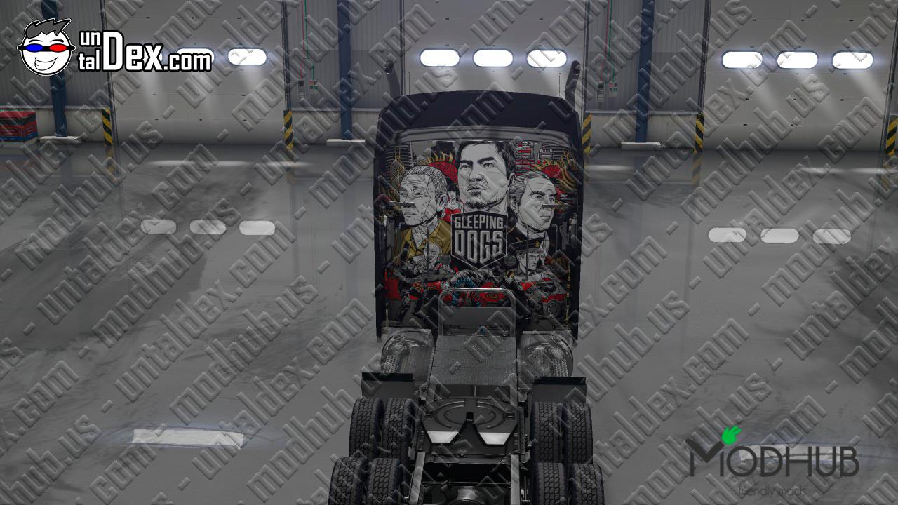 Skin Sleeping Dogs on the truck Kenworth T680 for American Truck Simulator