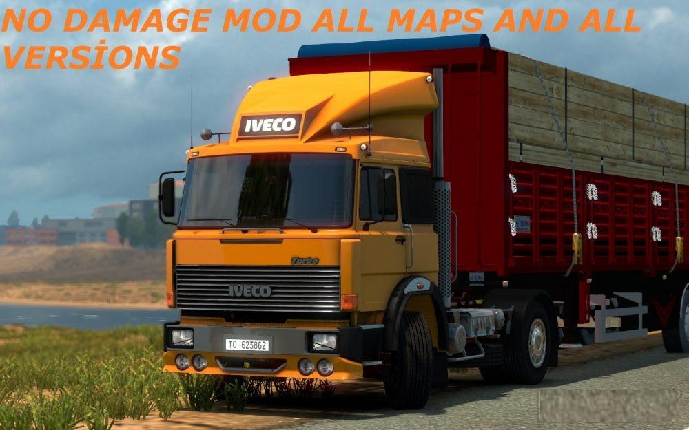 NO DAMAGE MOD (ALL VERSION, ALL MAPS) MOD Euro Truck Simulator 2 Mods