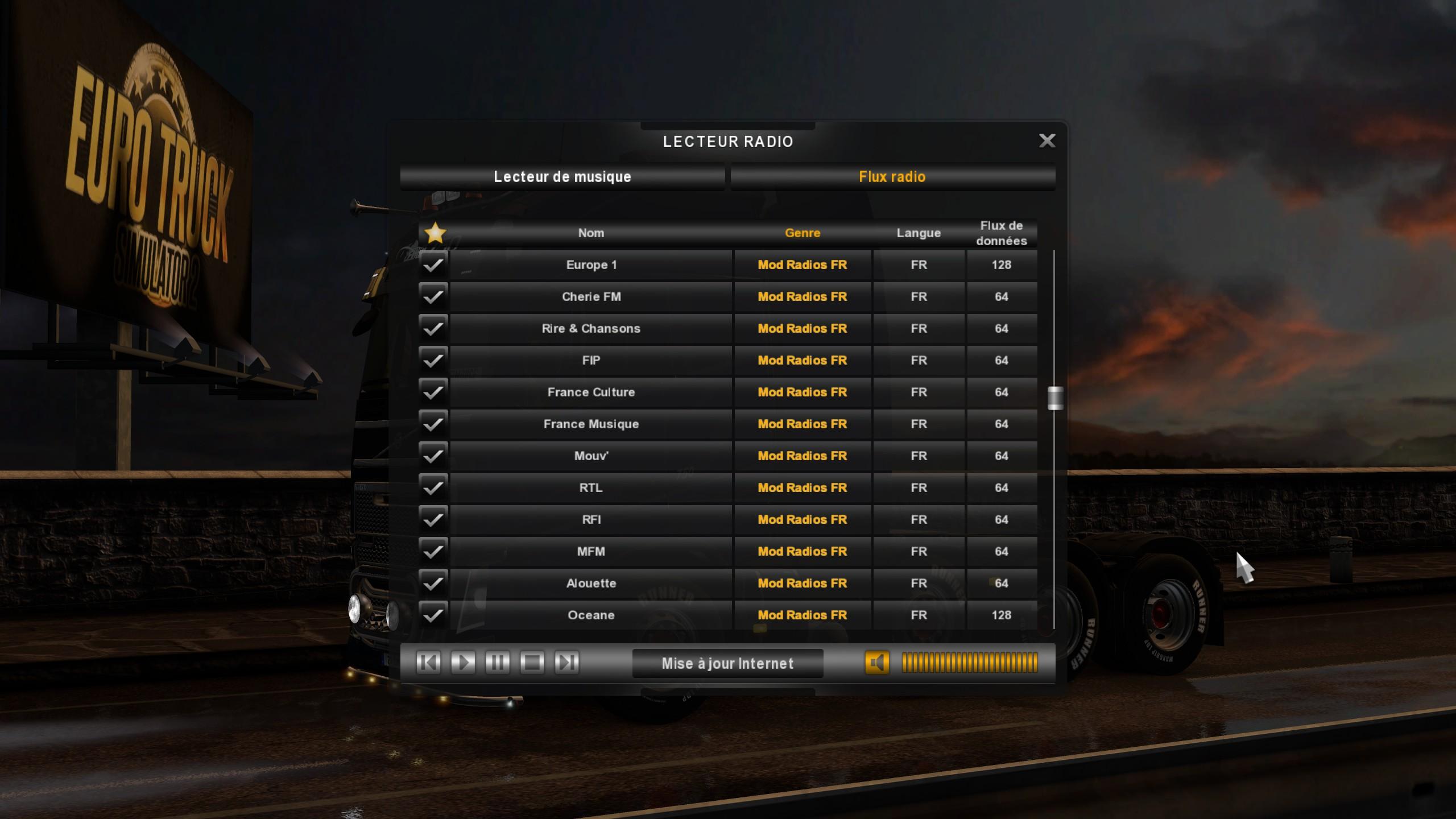 MOD RADIOS FR V1.0 SOUNDS MOD Euro Truck Simulator 2 Mods American