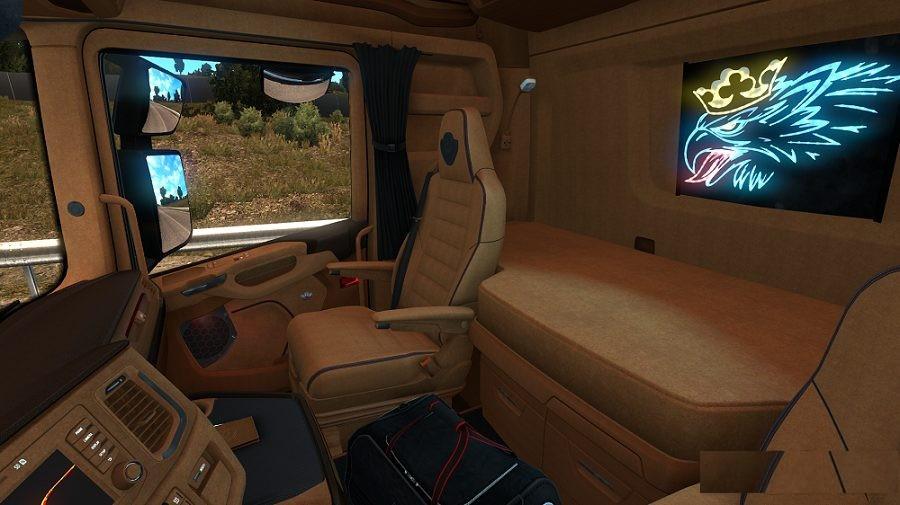 Scania New Generation Interior Brown Mod Euro Truck