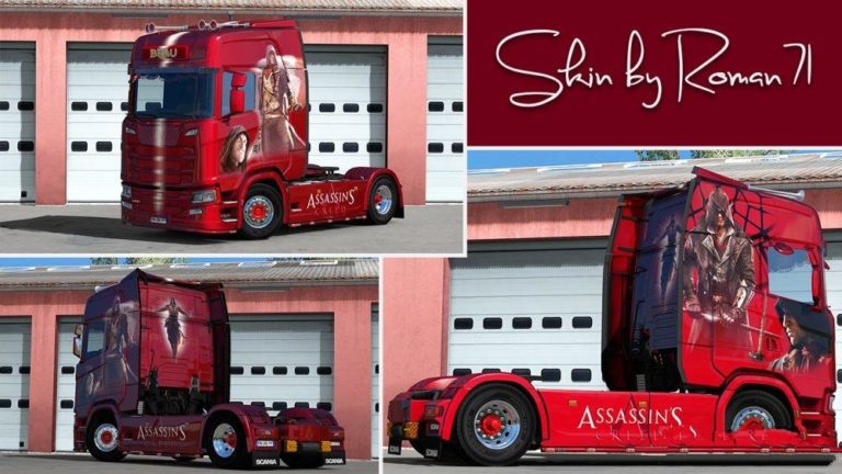 Scania New Generation S Assassins Creed Truck Skin Euro Truck Simulator 2 Mods American