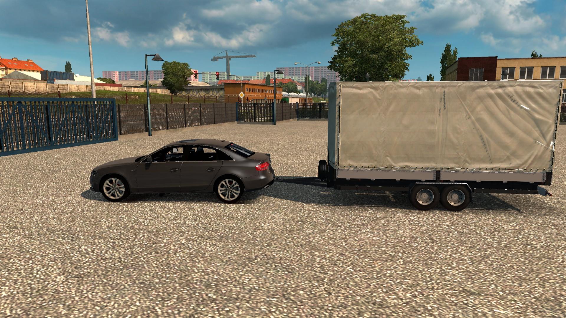 AUDI RS4 + TRAILER 1.31.X CAR MOD Euro Truck Simulator 2 Mods