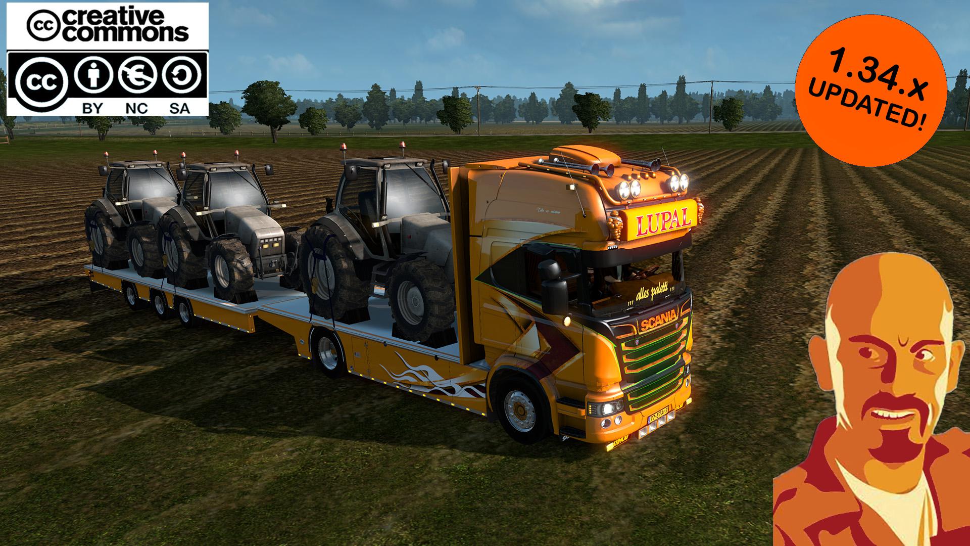SCANIA LUPAL &amp; TRAILER OWNED ETS2 1.34.X TRUCK MOD Euro Truck