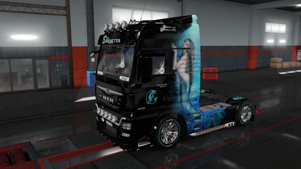 SKIN MAN E6 XXL SIRENE 1.34.X TRUCK SKIN Euro Truck Simulator 2 Mods