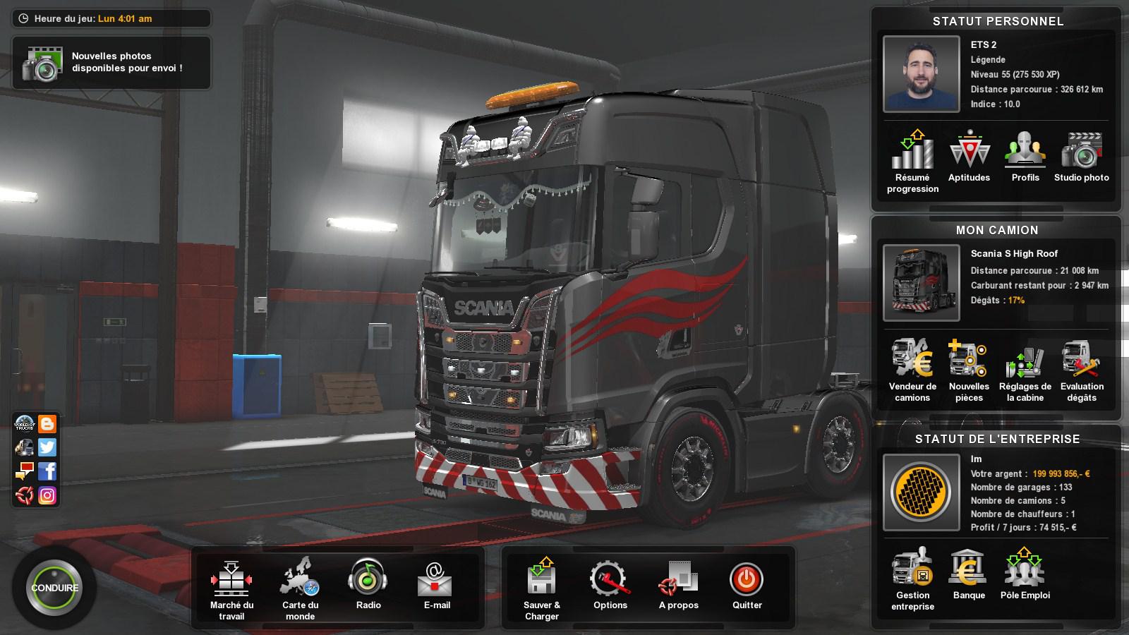 ETS2 1.35 NO DLC FINISHED SAVE GAME PROFILE MOD Euro Truck