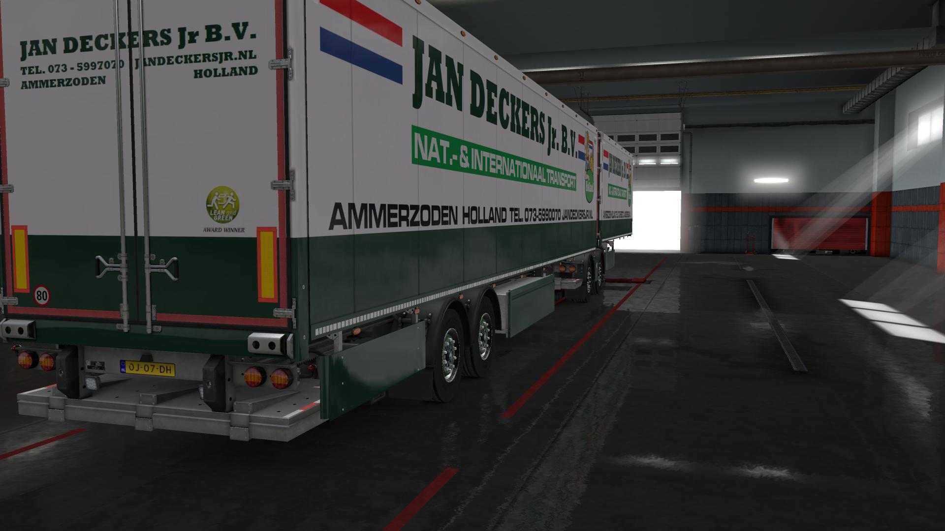 Lzv Jan Deckers Jr Bv Dutch Compagny 1 35 X Trailer Skin Euro Truck Simulator 2 Mods American Truck Simulator Mods