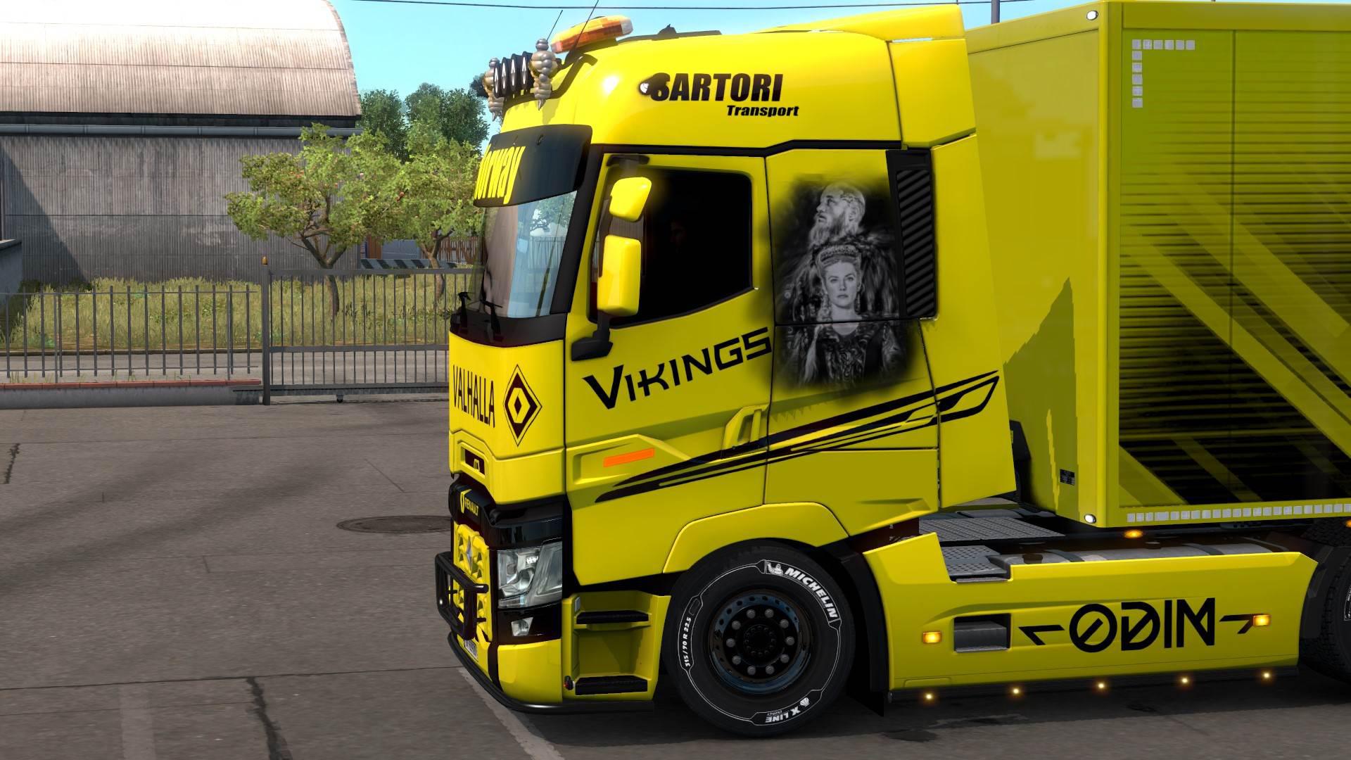 Skin Vikings Nordic For Renaut T V10 Ets2 Euro Truck Simulator 2 Mods American Truck