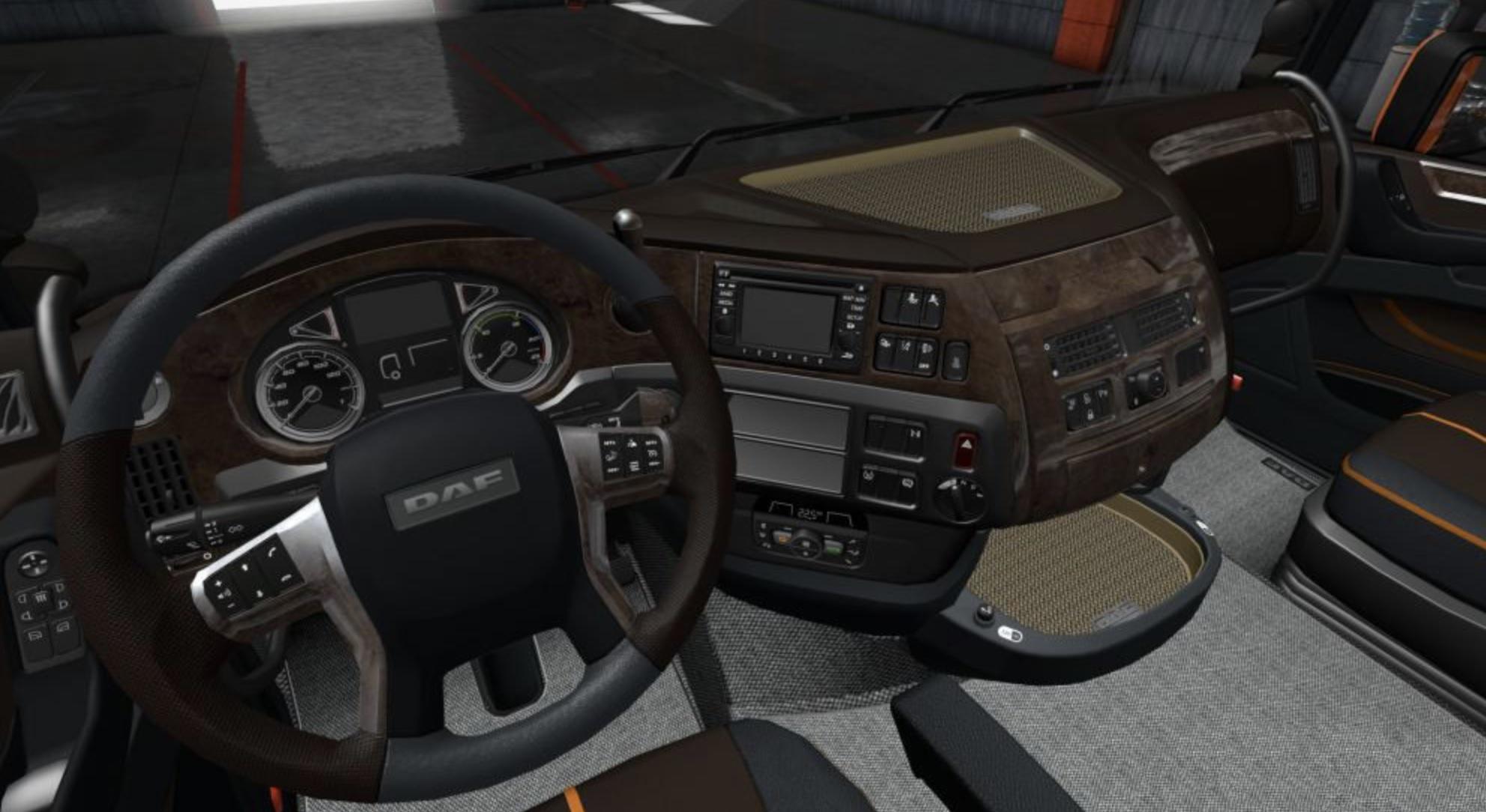 Daf E6 Brown Wood Lux Interior 1 36 X Mod Euro Truck Simulator 2 Mods American Truck Simulator Mods