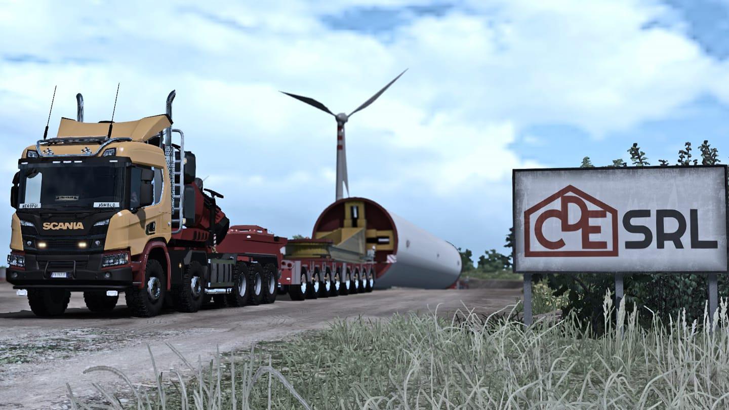 Mega Wind Tower Trailer (OVERSIZE) v1.0 ETS2 Euro Truck Simulator 2