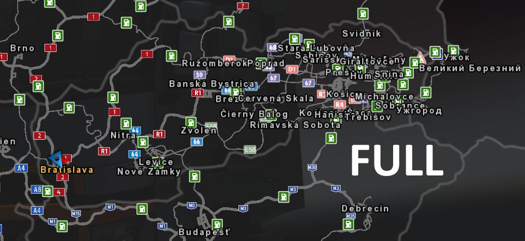 SVK MAP by KimiSlimi V23 1.36 DEMO ETS2 Euro Truck Simulator 2 Mods
