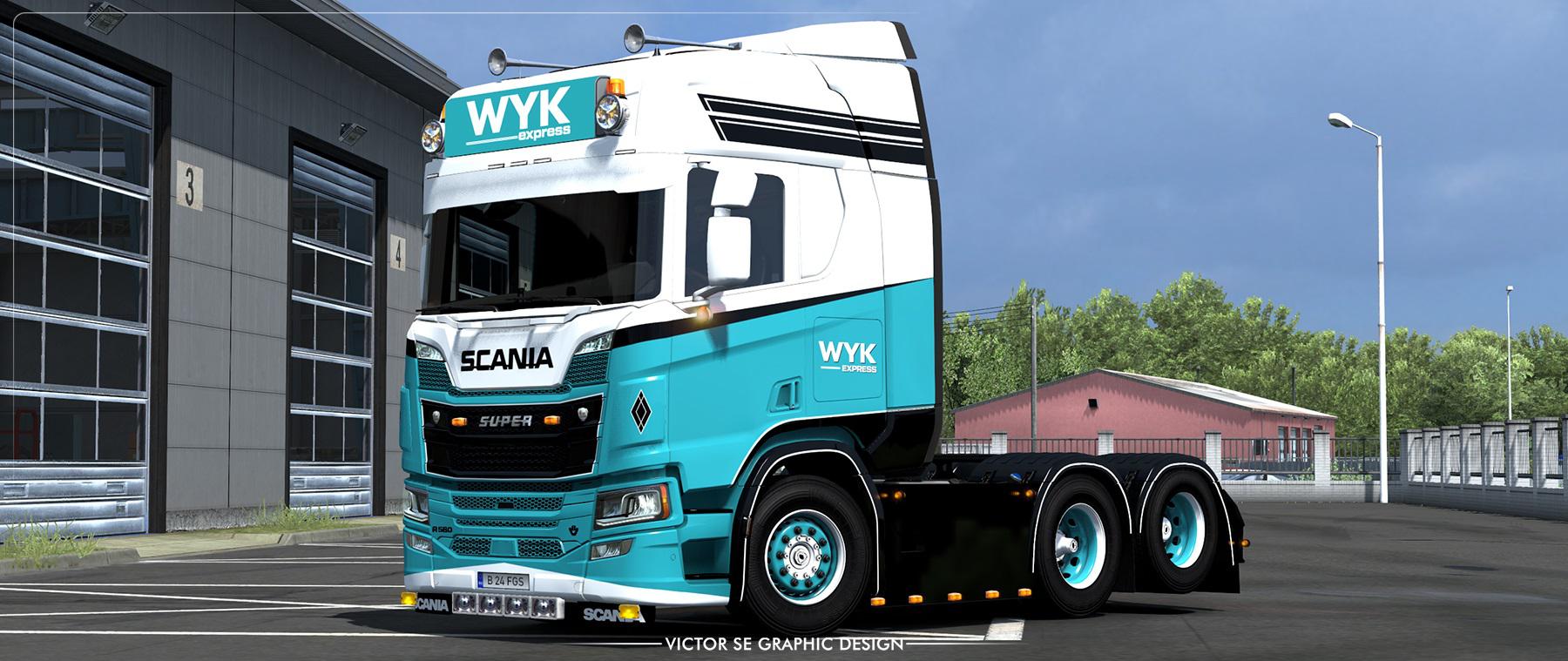 WYK Express Scania R Highline 2016 Skin V1 0 ETS2 Euro Truck