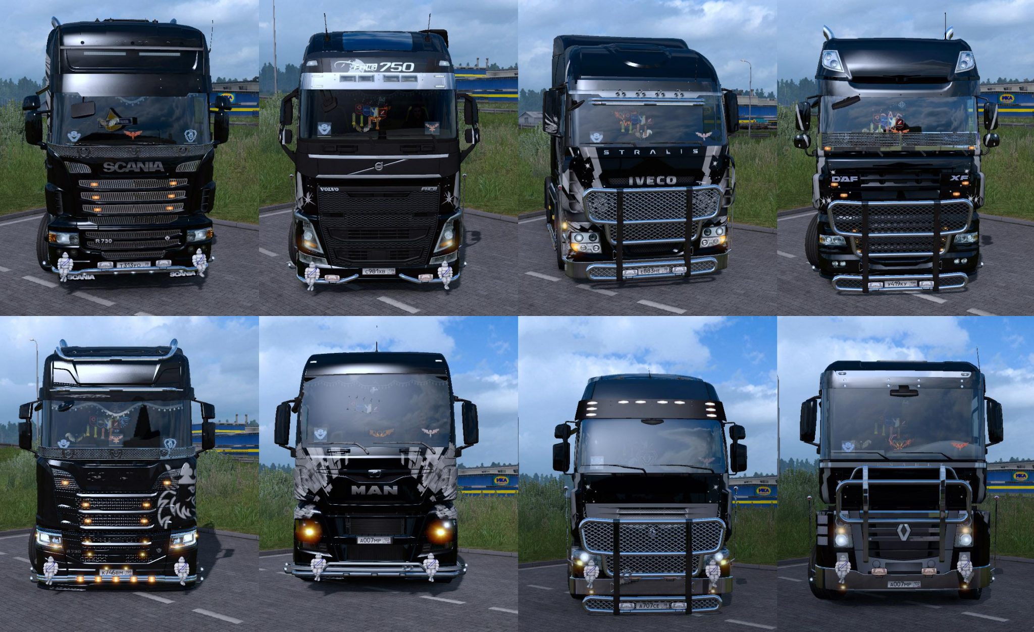 10 Trucks For Multiplayer 1.36 ETS2 Euro Truck Simulator 2 Mods