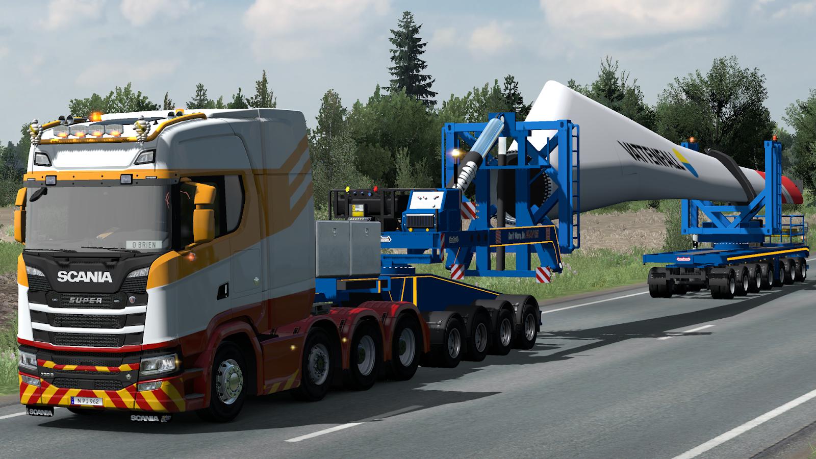 70 Tons Wind Blade Mega Transport 138 Ets2 Euro Truck Simulator 2 Mods American Truck