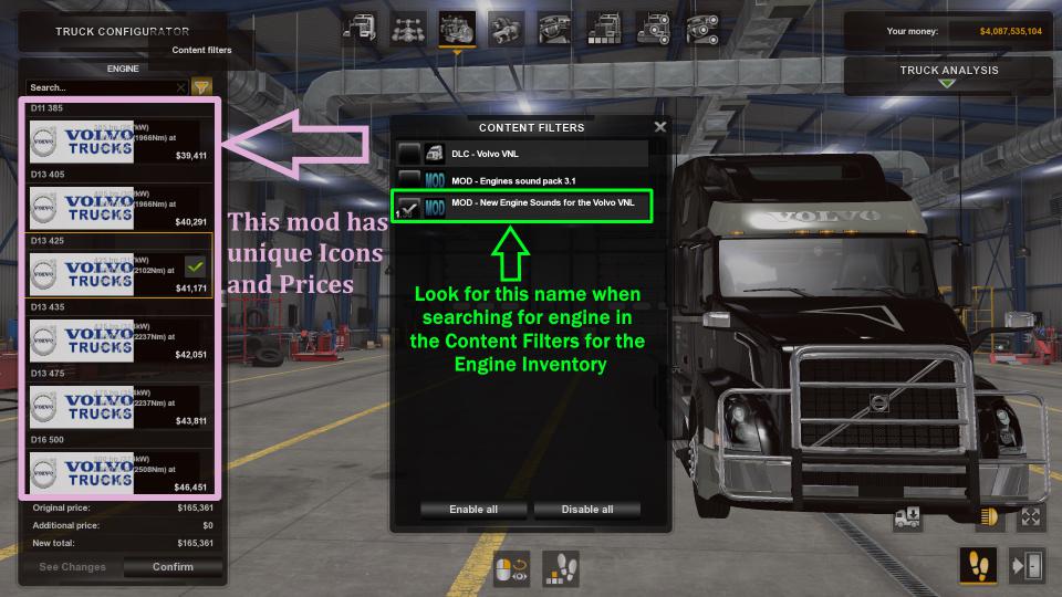 New Volvo Vnl D Engine Sounds X Ats Euro Truck Simulator Mods