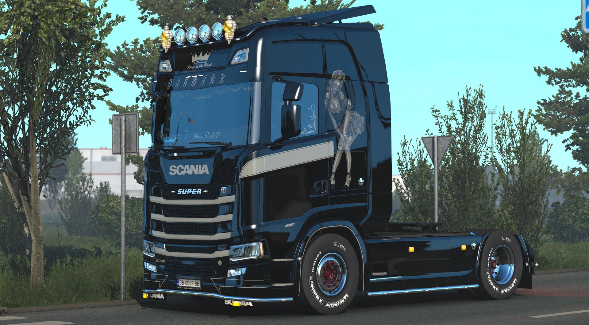 Beauty V8 Skin For Scania S By KRipt V1 1 ETS2 Euro Truck Simulator 2