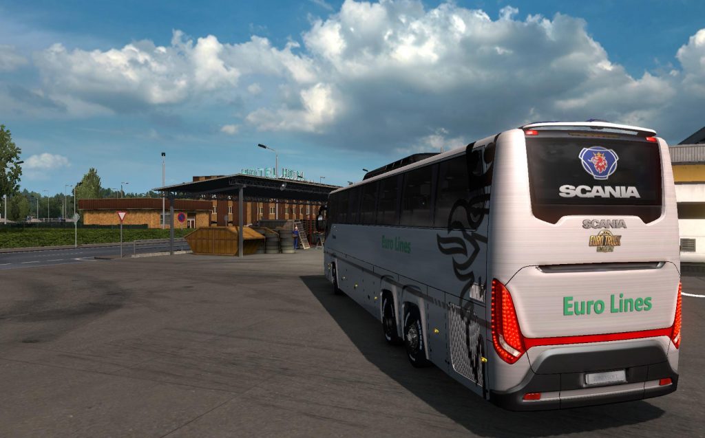 Scania Touring Realistic Bus K Skin Euro Lines Bus ETS Euro Truck Simulator Mods