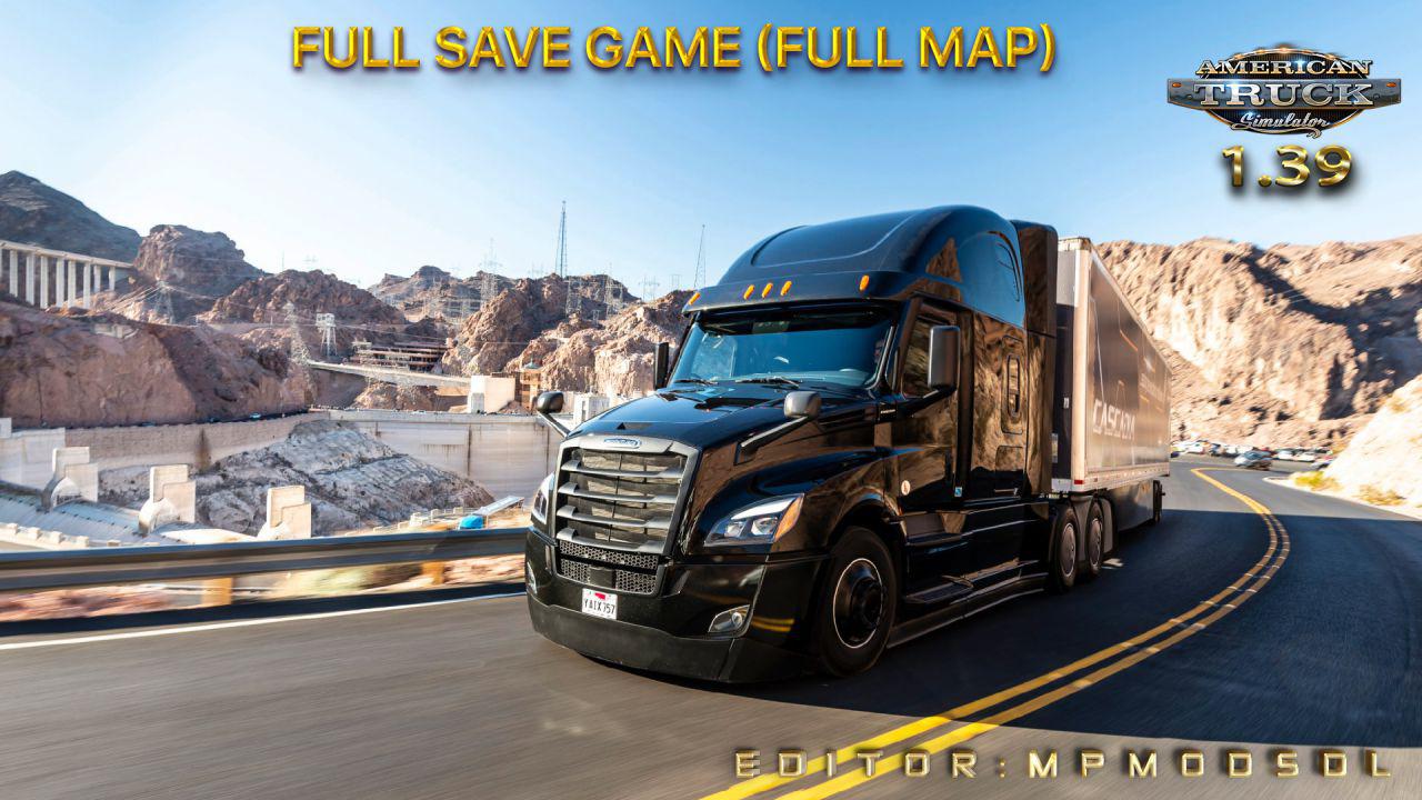 Full Save Game ATS 1.39 (Full Map) Euro Truck Simulator 2 Mods