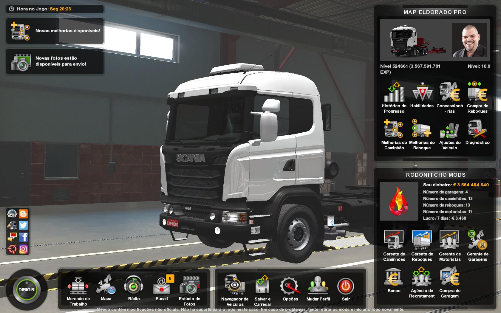 Mod de Caminhão e Reboques Para o Euro Truck Simulator 2