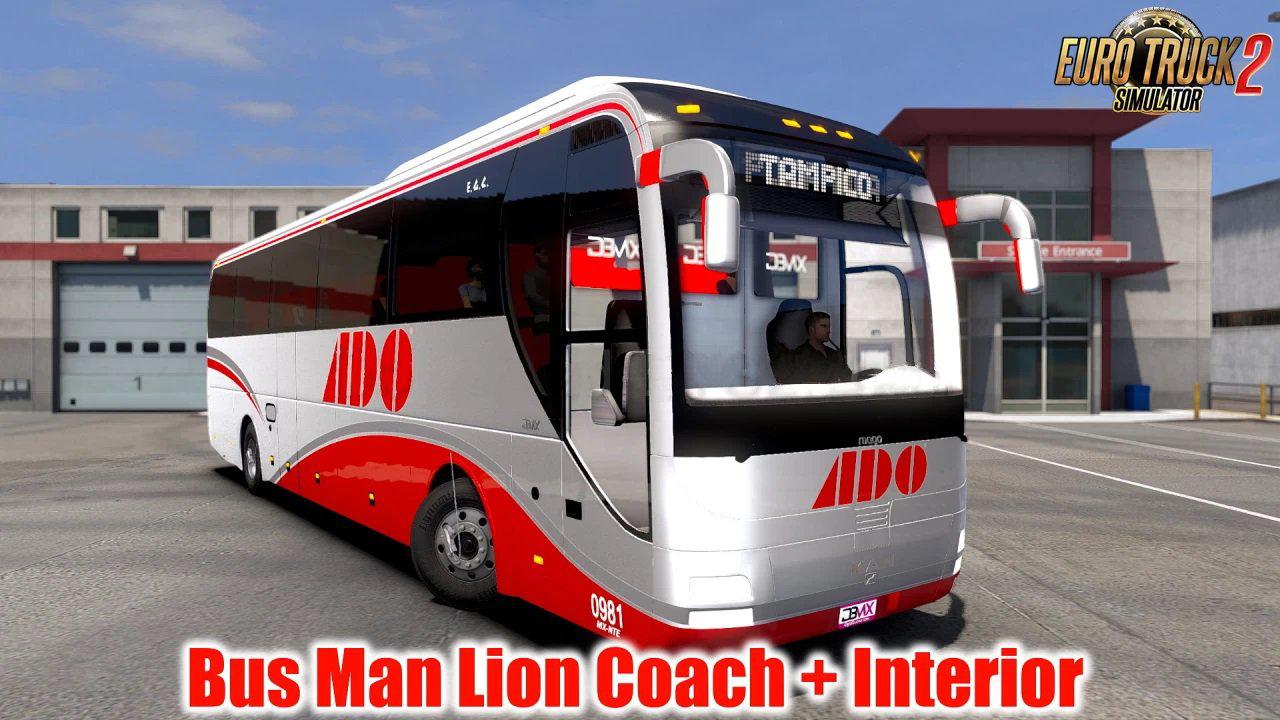 Bus MAN Lion Coach Interior V X ETS Euro Truck Simulator Mods American Truck