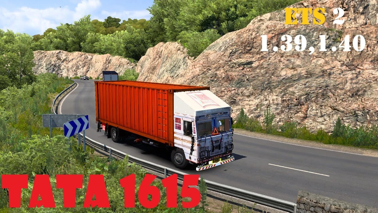 TATA 1615 Container truck mod v2.3 1.40 ETS2 Euro Truck Simulator 2