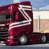 Changeable Metallic Paintjob For The Scania Ng Ets Euro Truck