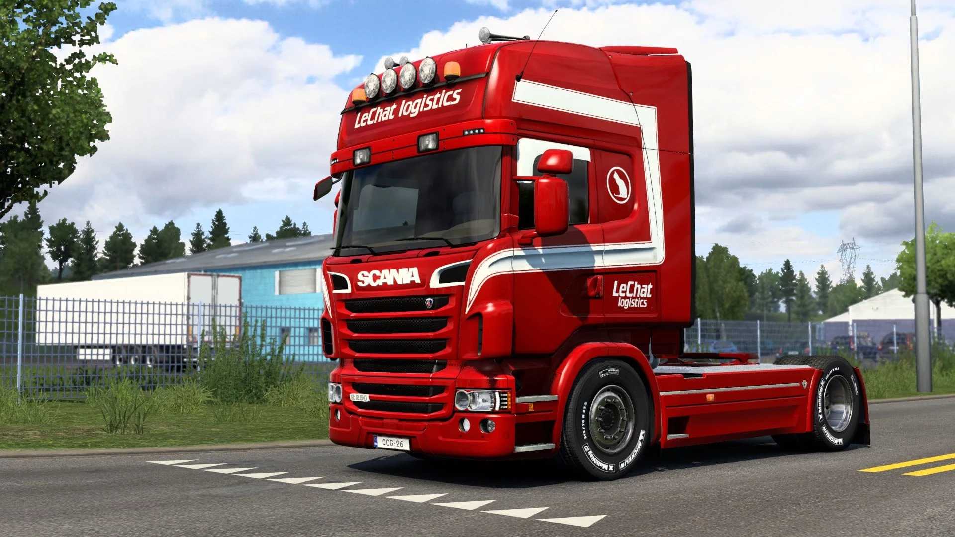 Le Chat Logistics Skin For Scania Rjl V1.0 Ets2 - Euro Truck Simulator 