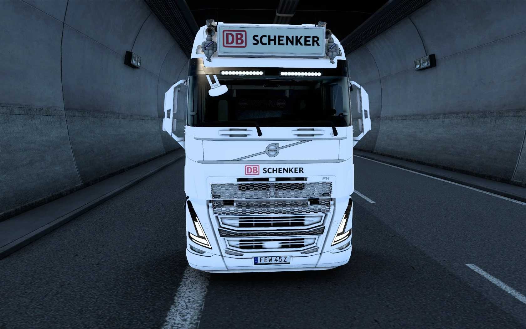 Big Lightbox Volvo Fh Db Schenker Ets Euro Truck Simulator Mods American