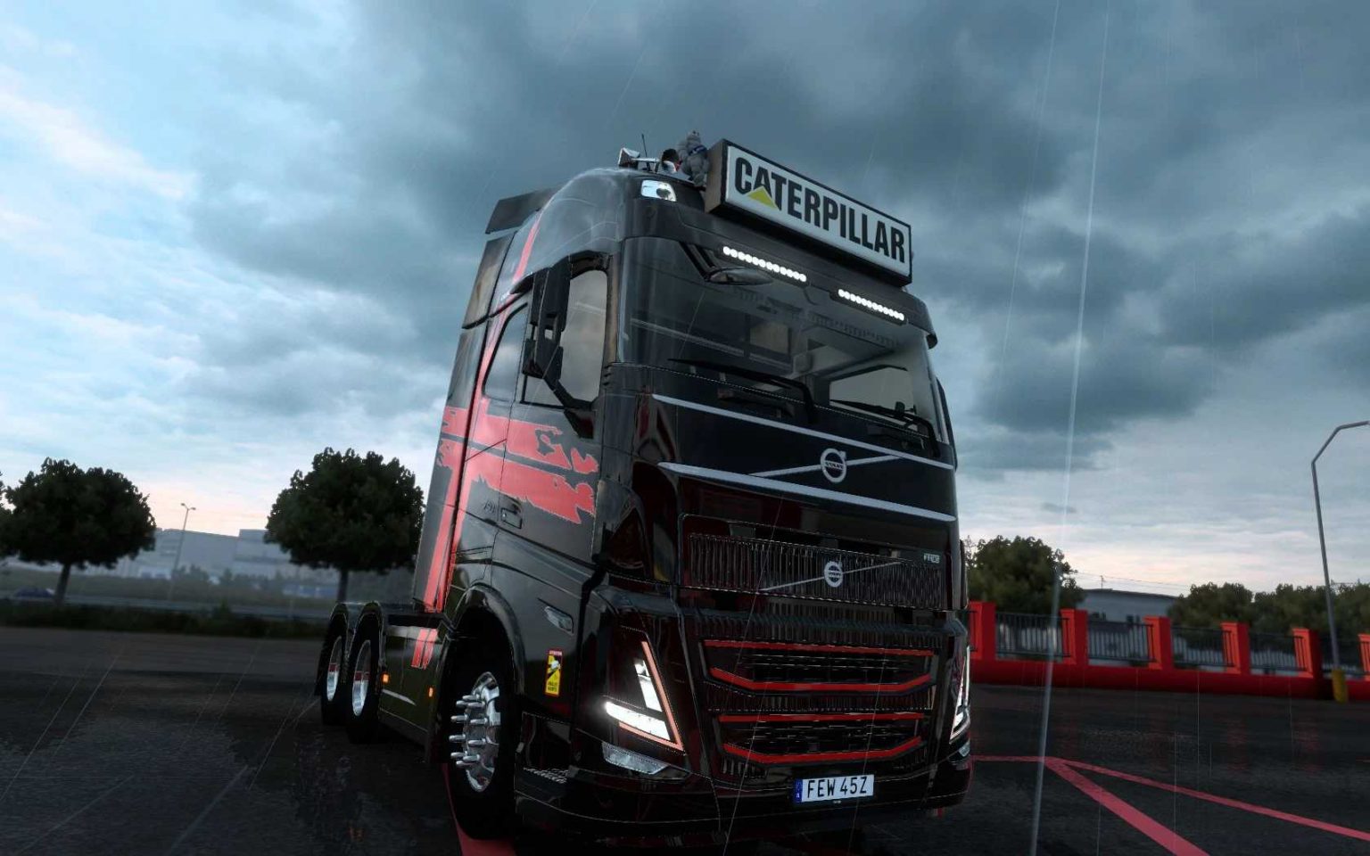 Big Lightbox Volvo Fh5 2020 Caterpillar 1.45 Ets2 - Euro Truck 