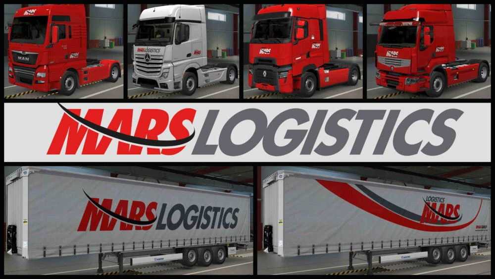 Combo Skin Mars Lojistik V10 Ets2 Euro Truck Simulator 2 Mods American Truck Simulator Mods