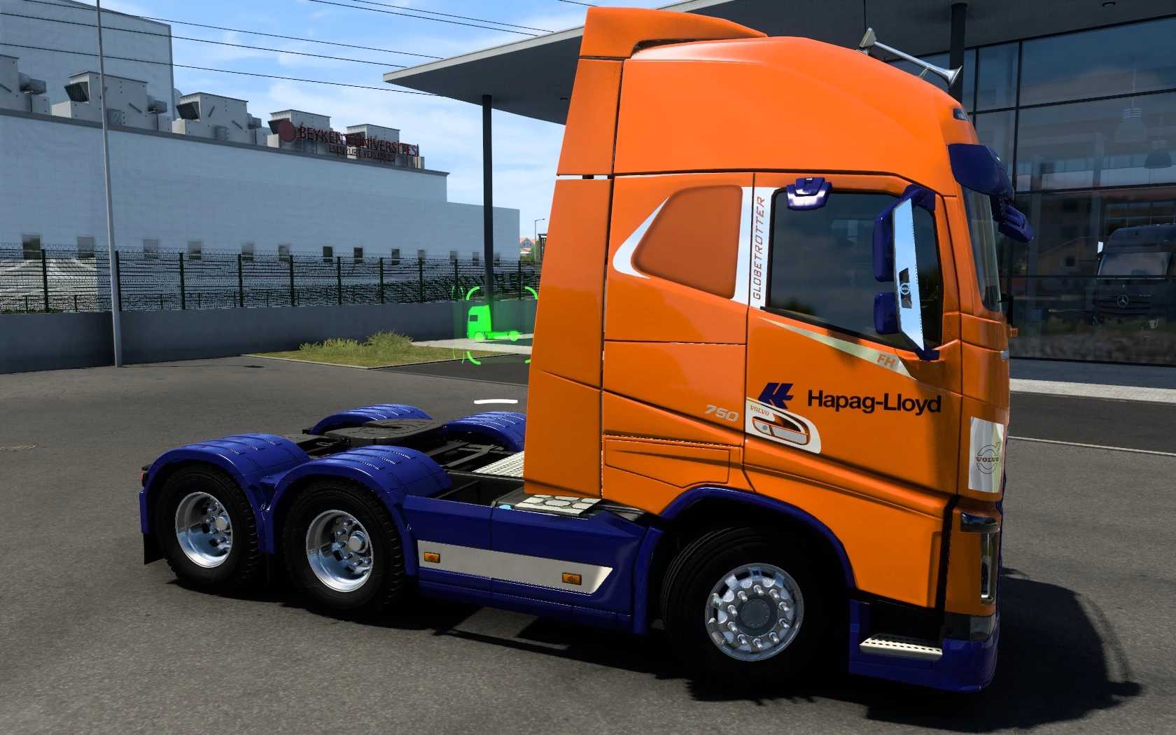 Skin Volvo Fh 2012 Hapag Lloyd 2 0 1 45 Ets2 Euro Truck Simulator 2