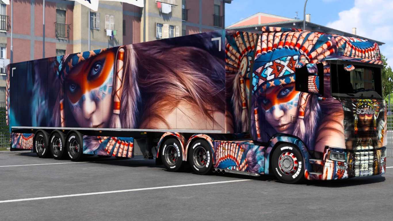 Scania Native Girl Skin Ets Euro Truck Simulator Mods