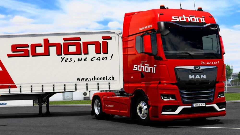 Man Tgx 2020 Schöni Transport Combo Skin Pack V10 Ets2 Euro Truck Simulator 2 Mods American 8204