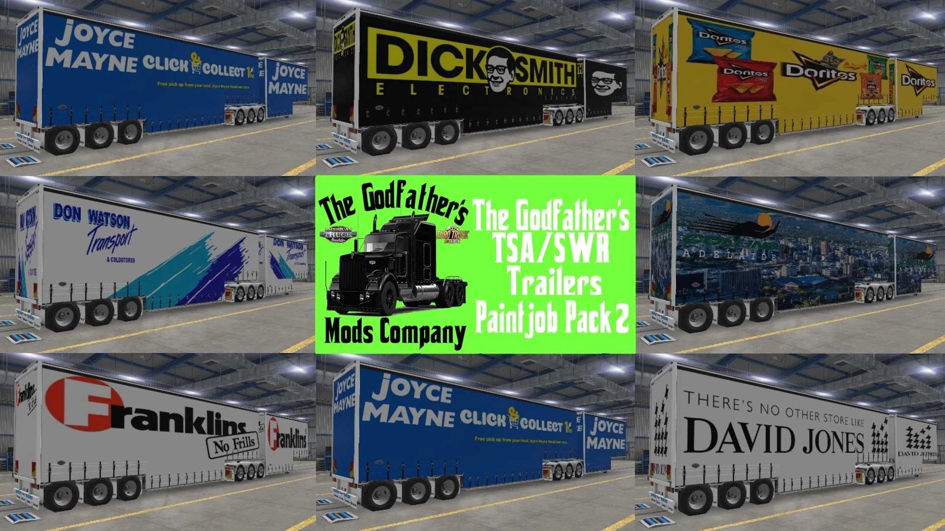 The Godfather's TSA SWR Trailers Paintjob Pack 2 v1.1 ATS Euro Truck