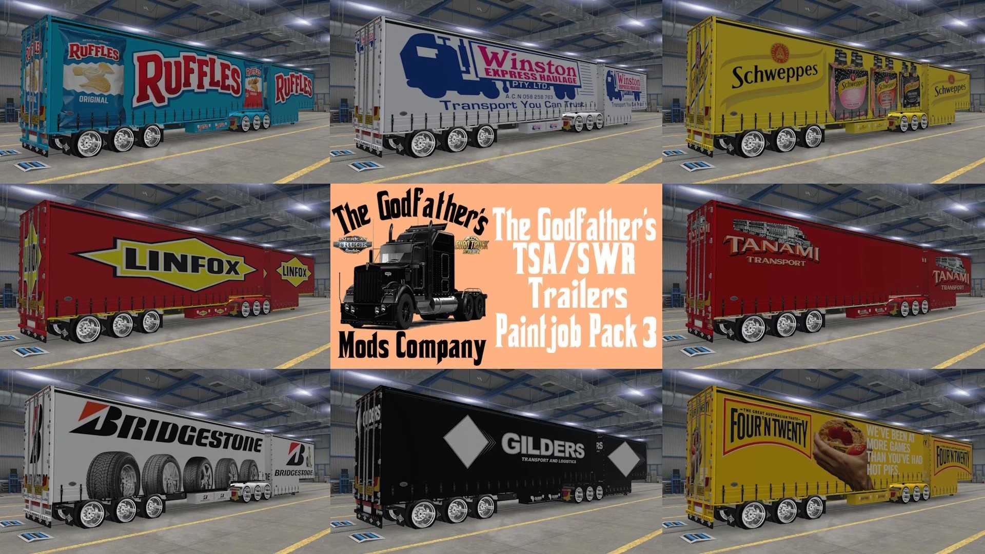 The Godfather's TSA SWR Trailers Paintjob Pack 3 v1.1 ATS Euro Truck