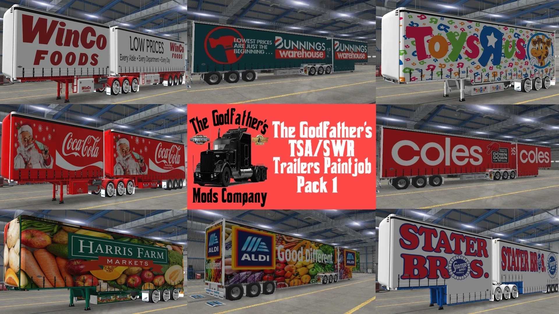 The Godfather's TSA SWR Trailers Paintjob Pack 1 v1.1 ATS Euro Truck