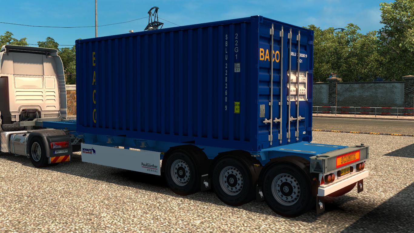 4 TRAILER CONTAINER 20 FT SKINS REAL V1 Mod - Euro Truck Simulator 2 ...