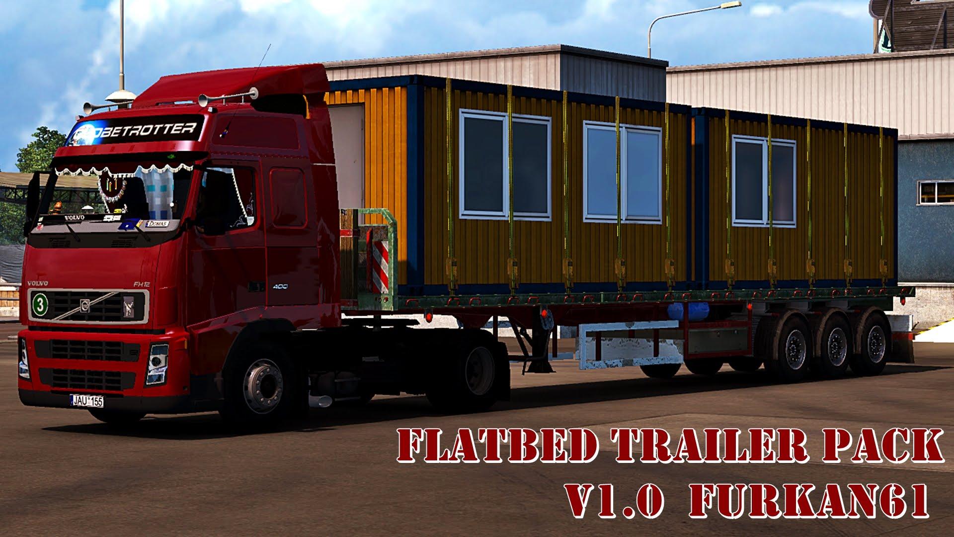 FLATBED TRAILERS PACK V1.0 ETS 2 - Euro Truck Simulator 2 Mods ...