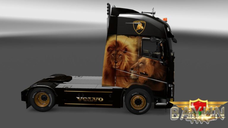 Volvo Fh Gold Lione Skin Mod Euro Truck Simulator Mods