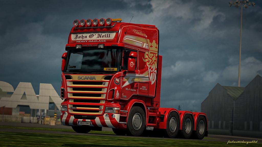 SCANIA R580 V8 TOPLINE – JOHN O'NEILL TEXTURE (RJL) V1.0 TRUCK SKIN ...