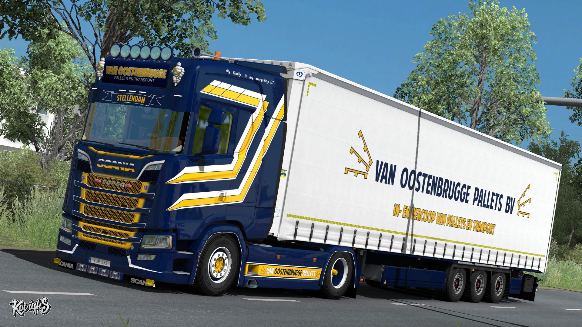 SCANIA S NEXTGEN VAN OOSTENBRUGGE COMBO SKIN PACK 1.34.X ETS2 - Euro ...