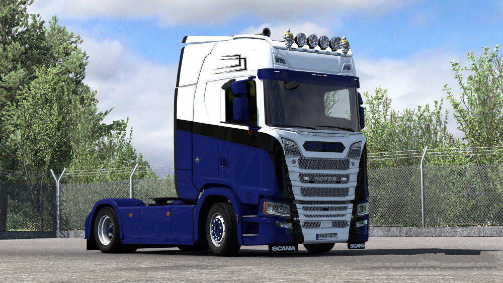 Paintable VDB Logistics Style Skin for Scania S NG v1.0 ETS2 - Euro ...